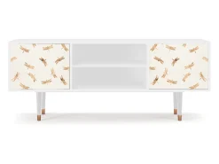 Móvel De Tv| Mueble de TV - 170х69х48 cm - T2 - Nude Dragonflies, Branco Bege