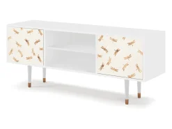 Móvel De Tv| Mueble de TV - 170х69х48 cm - T2 - Nude Dragonflies, Branco Bege