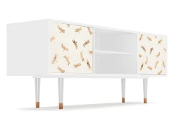 Móvel De Tv| Mueble de TV - 170х69х48 cm - T2 - Nude Dragonflies, Branco Bege