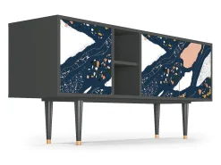 Mueble de TV - 150х69х41 cm - T5 - Nude Iceberg, Antracite^ Móvel De Tv