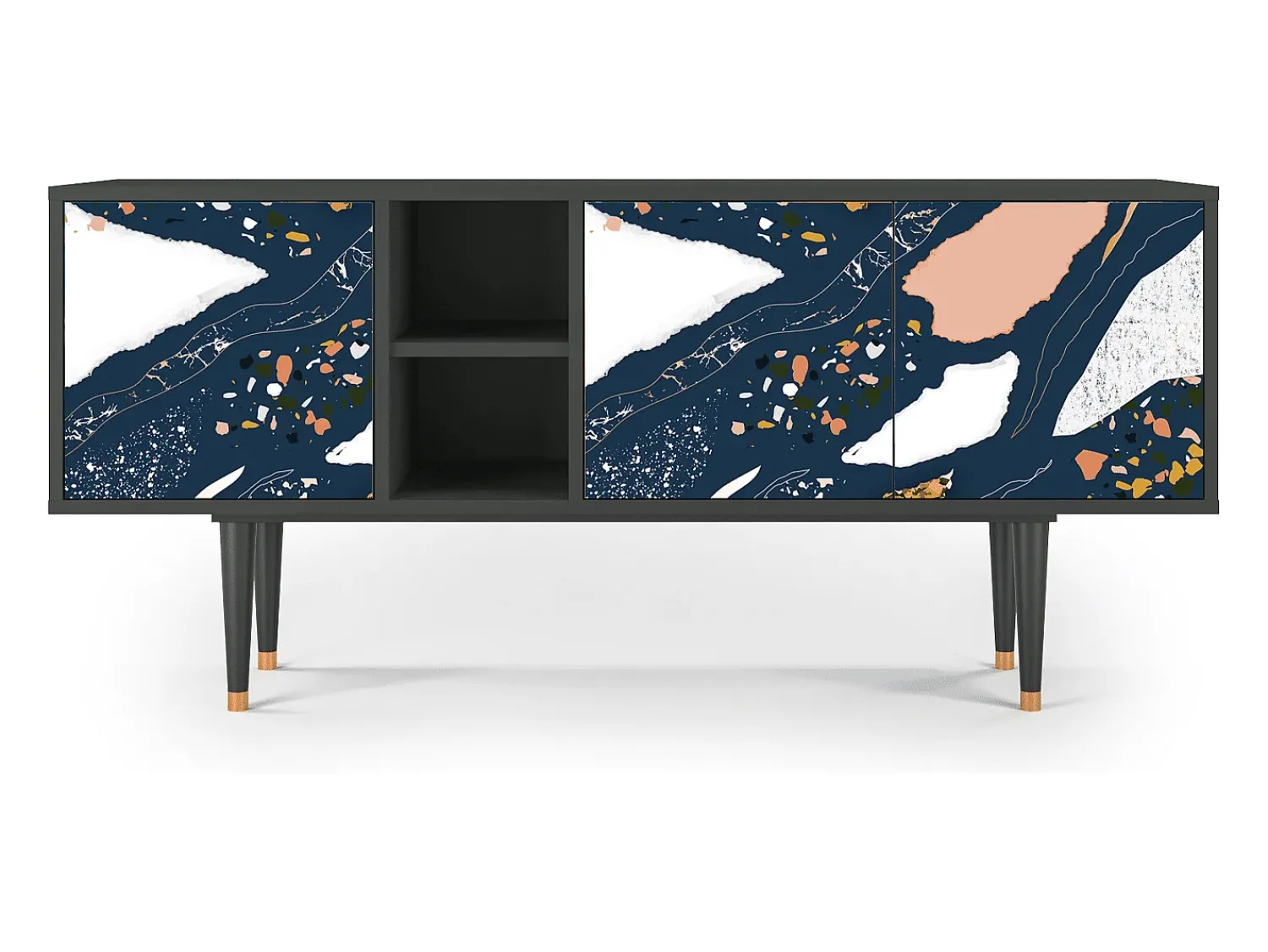 Mueble de TV - 150х69х41 cm - T5 - Nude Iceberg, Antracite^ Móvel De Tv