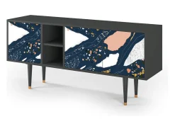 Mueble de TV - 150х69х41 cm - T5 - Nude Iceberg, Antracite^ Móvel De Tv