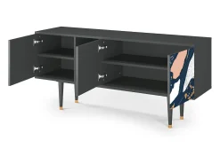 Mueble de TV - 150х69х41 cm - T5 - Nude Iceberg, Antracite^ Móvel De Tv