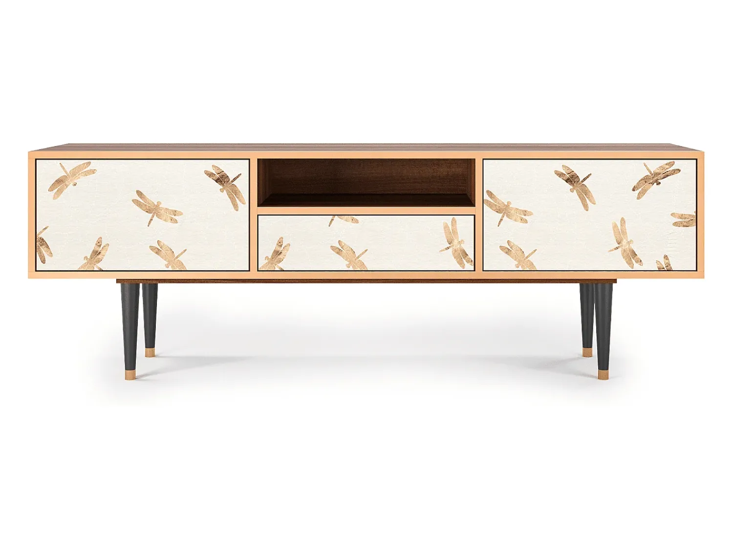 Mueble de TV - 170х59х41 cm - T6 - Nude Dragonflies, Nogueira^ Móvel De Tv