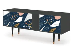 Móvel De Tv* Mueble de TV - 170х69х48 cm - T1 - Nude Iceberg, Antracite Cinza antracite