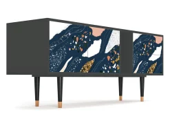 Móvel De Tv* Mueble de TV - 170х69х48 cm - T1 - Nude Iceberg, Antracite Cinza antracite
