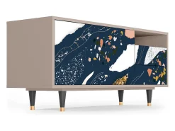 Móvel De Tv* Mueble de TV - 125х56х41 cm - T7 - Nude Iceberg, Latte Bege