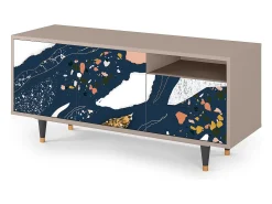 Móvel De Tv* Mueble de TV - 125х56х41 cm - T7 - Nude Iceberg, Latte Bege