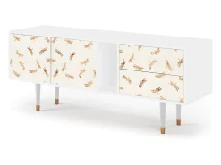 Mueble de TV - 170х69х48 cm - T1 - Nude Dragonflies, Branco^ Móvel De Tv