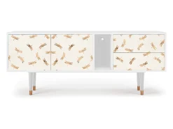 Mueble de TV - 170х69х48 cm - T1 - Nude Dragonflies, Branco^ Móvel De Tv