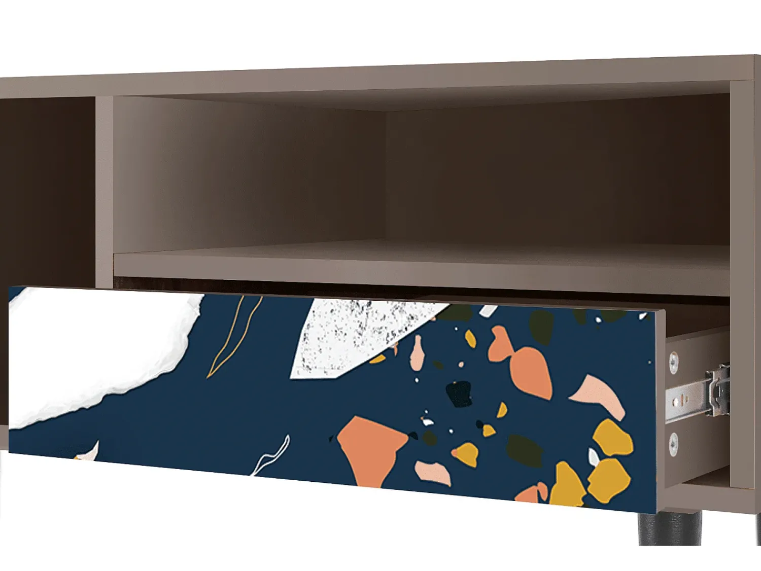 New Mueble de TV - 115х59х48 cm - T3 - Nude Iceberg, Latte Bege