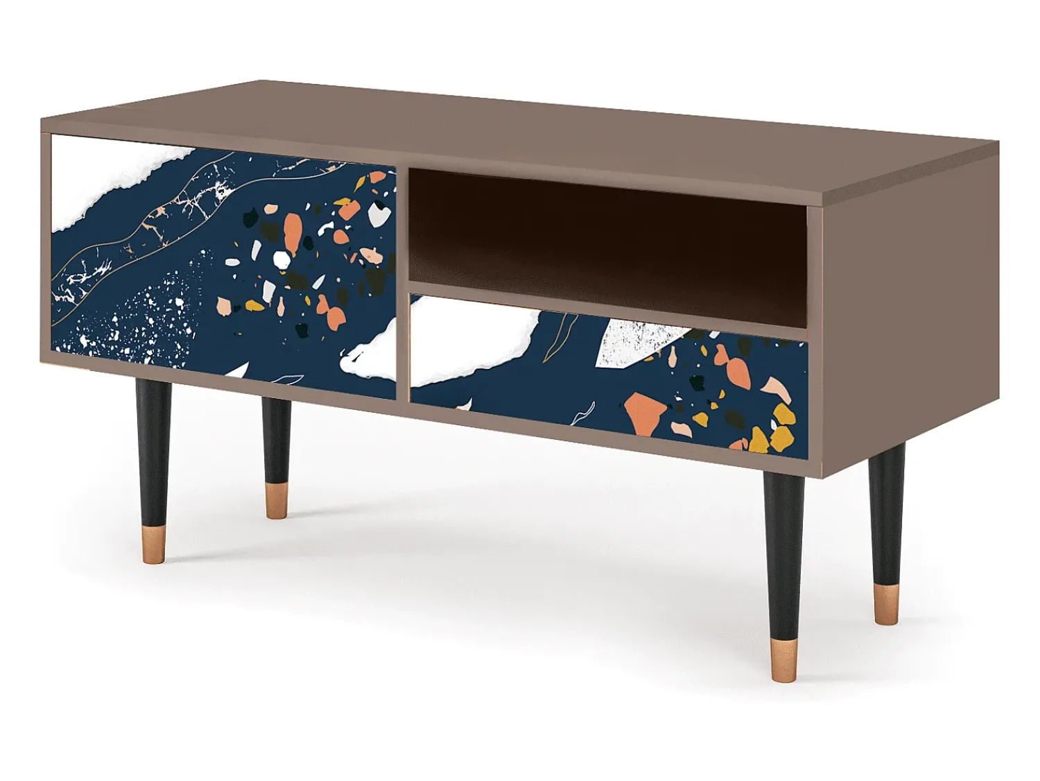 New Mueble de TV - 115х59х48 cm - T3 - Nude Iceberg, Latte Bege