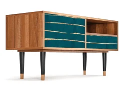 Móvel De Tv| Mueble de TV - 115х59х48 cm - T3 - Ocean Drive, Nogueira Castanho