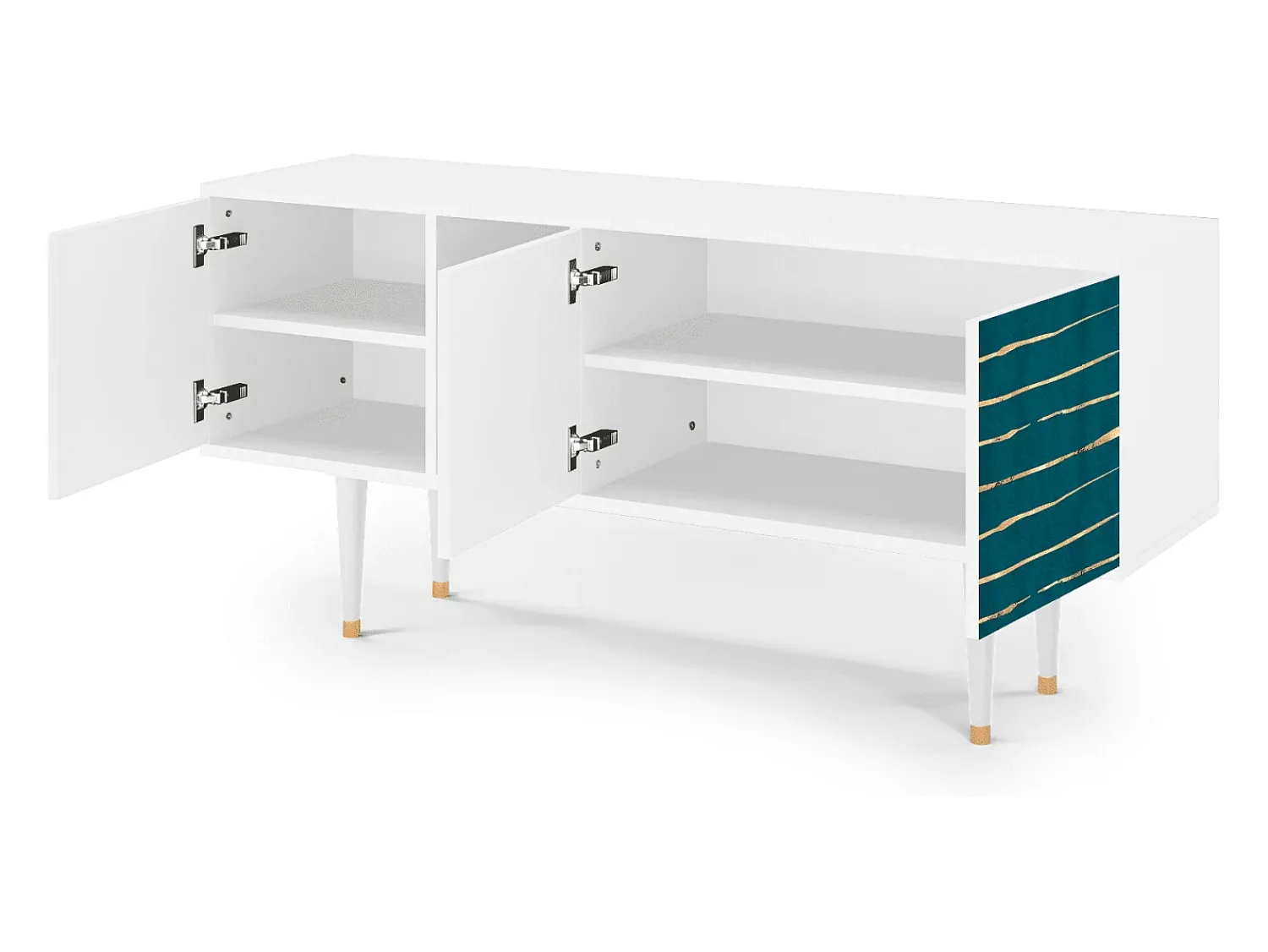 Móvel De Tv* Mueble de TV - 150х69х41 cm - T5 - Ocean Drive, Branco Bege