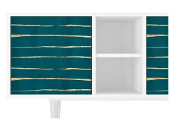 Móvel De Tv* Mueble de TV - 150х69х41 cm - T5 - Ocean Drive, Branco Bege