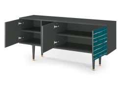 Discount Mueble de TV - 150х69х41 cm - T5 - Ocean Drive, Antracite Cinza antracite