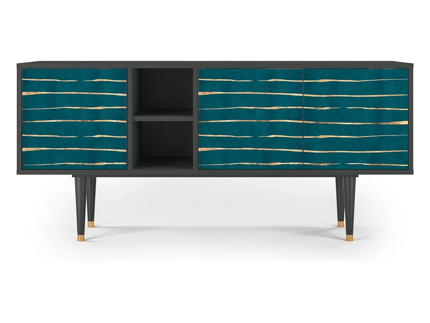 Discount Mueble de TV - 150х69х41 cm - T5 - Ocean Drive, Antracite Cinza antracite