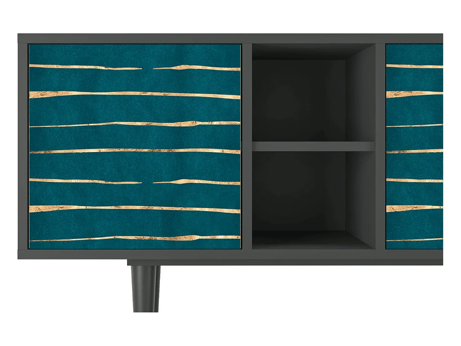 Discount Mueble de TV - 150х69х41 cm - T5 - Ocean Drive, Antracite Cinza antracite