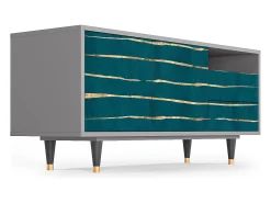 Móvel De Tv| Mueble de TV - 125х56х41 cm - T7 - Ocean Drive, Cinza Cinzento