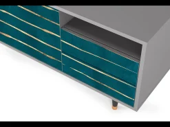 Móvel De Tv| Mueble de TV - 125х56х41 cm - T7 - Ocean Drive, Cinza Cinzento
