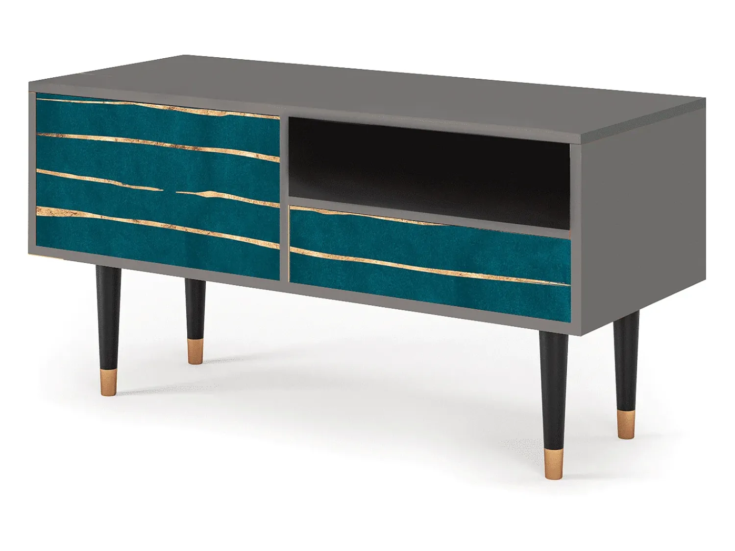 Mueble de TV - 115х59х48 cm - T3 - Ocean Drive, Cinza^ Móvel De Tv