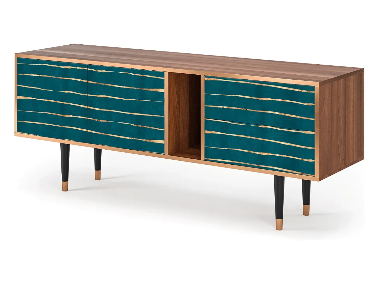 Mueble de TV - 170х69х48 cm - T1 - Ocean Drive, Nogueira Castanho