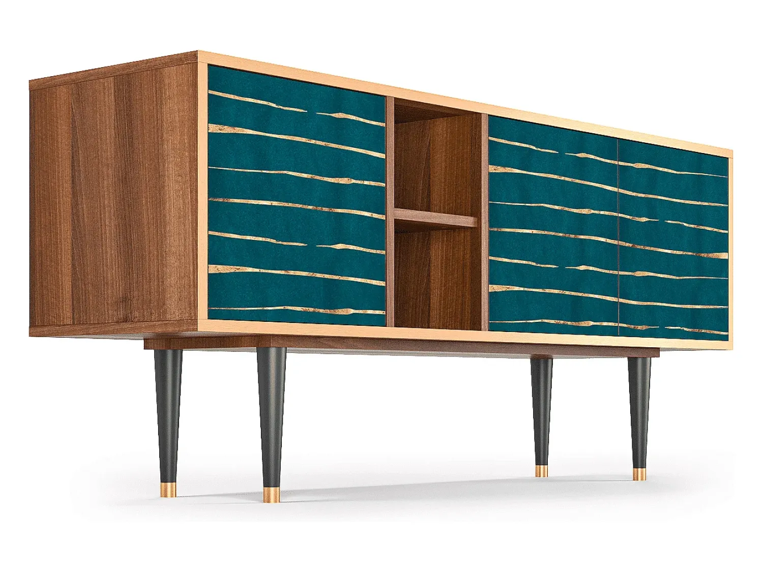Best Mueble de TV - 150х69х41 cm - T5 - Ocean Drive, Nogueira Castanho