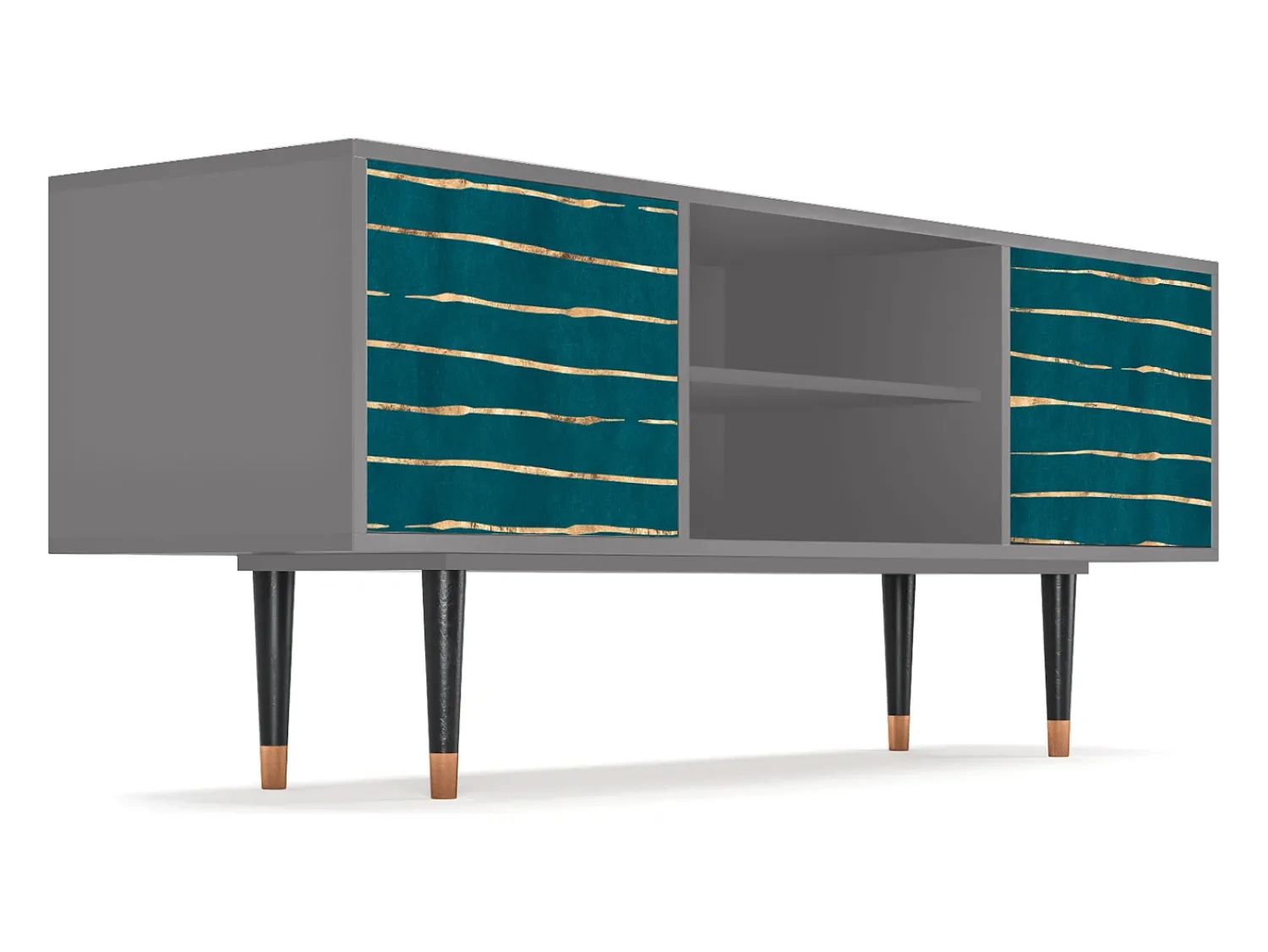 Outlet Mueble de TV - 170х69х48 cm - T2 - Ocean Drive, Cinza Cinzento