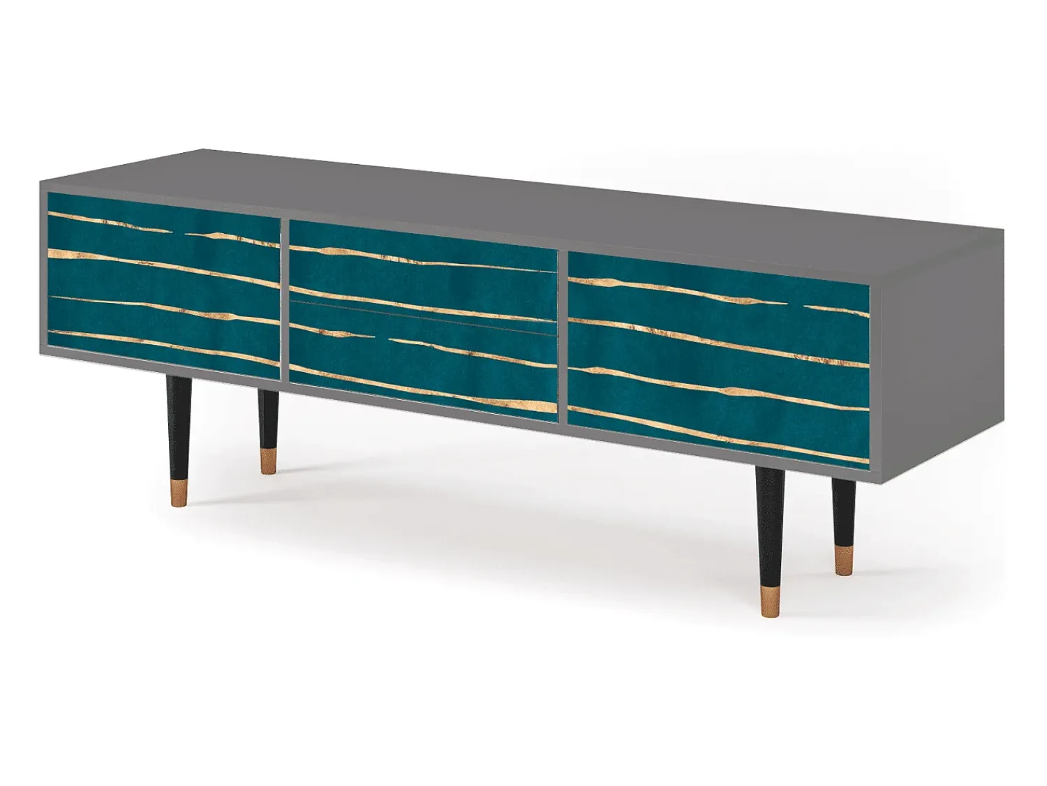 Móvel De Tv| Mueble de TV - 170х59х48 cm - T4 - Ocean Drive, Cinza Cinzento