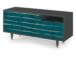 Móvel De Tv* Mueble de TV - 125х56х41 cm - T7 - Ocean Drive, Antracite Cinza antracite