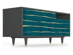 Móvel De Tv* Mueble de TV - 125х56х41 cm - T7 - Ocean Drive, Antracite Cinza antracite