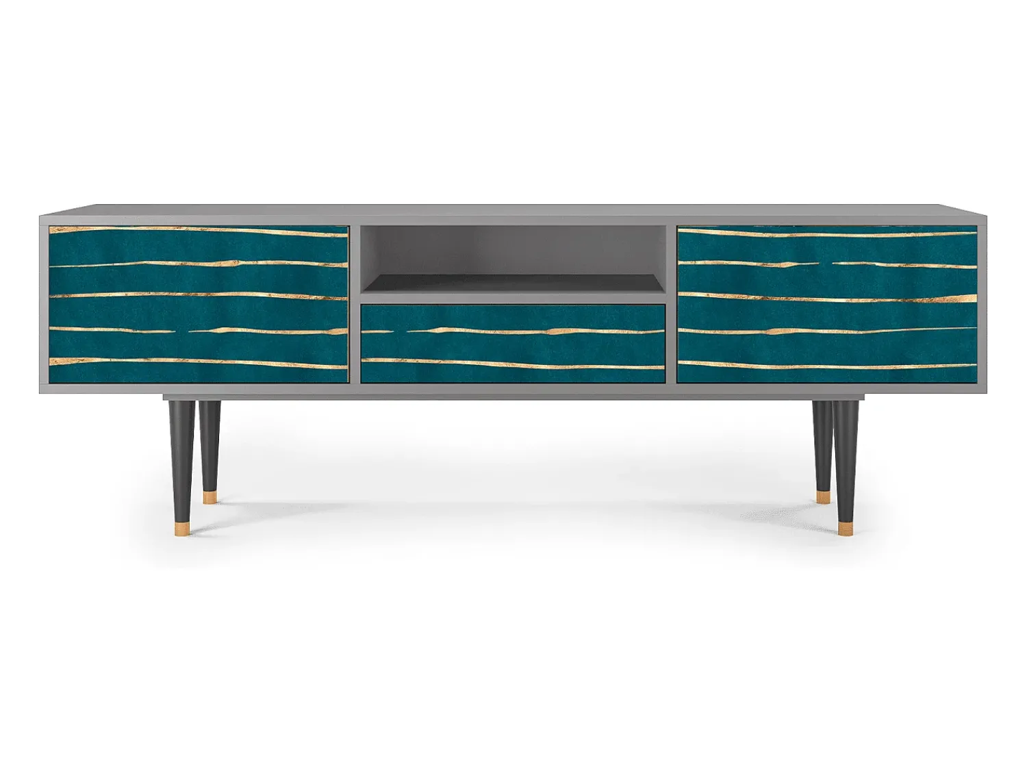 Mueble de TV - 170х59х41 cm - T6 - Ocean Drive, Cinza^ Móvel De Tv