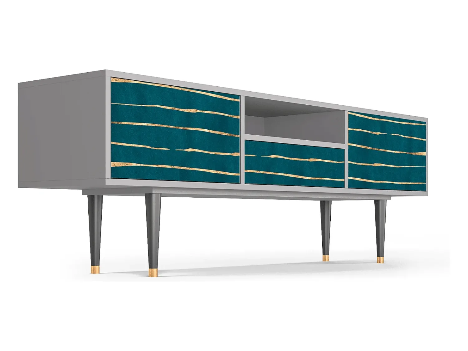 Mueble de TV - 170х59х41 cm - T6 - Ocean Drive, Cinza^ Móvel De Tv