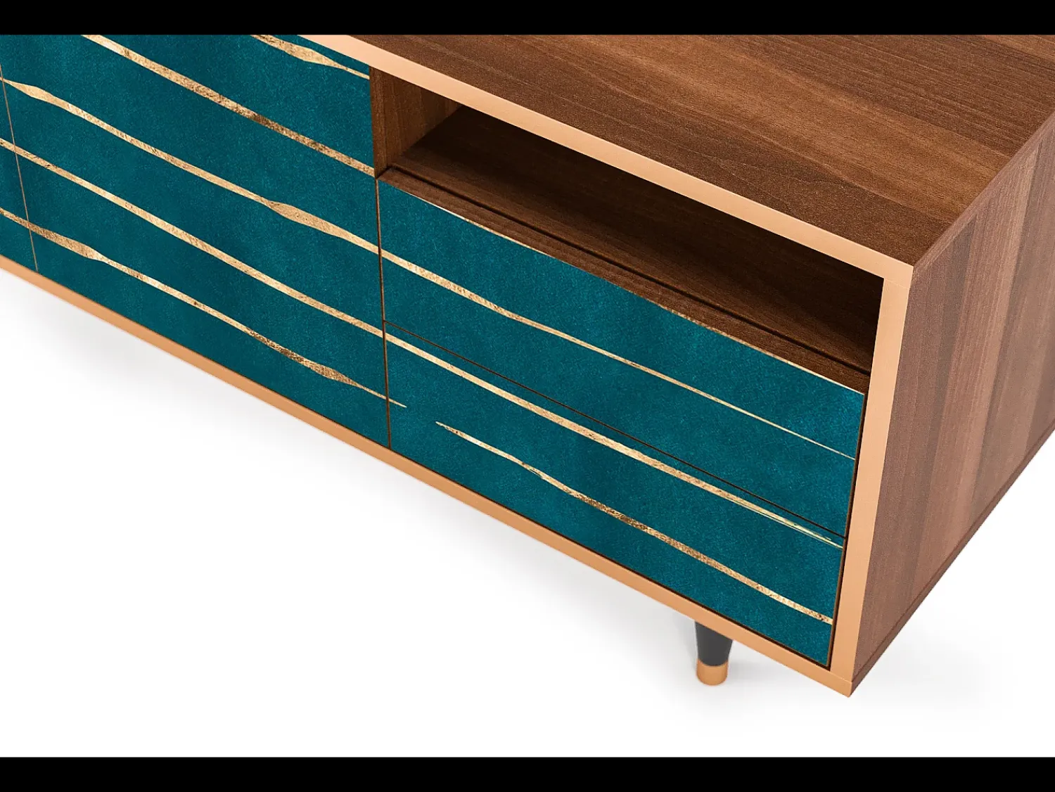 Mueble de TV - 125х56х41 cm - T7 - Ocean Drive, Nogueira^ Móvel De Tv