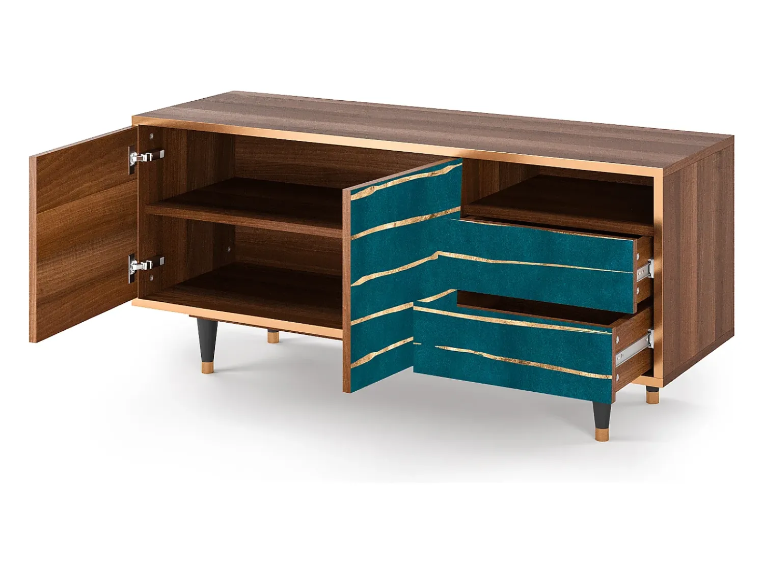 Mueble de TV - 125х56х41 cm - T7 - Ocean Drive, Nogueira^ Móvel De Tv