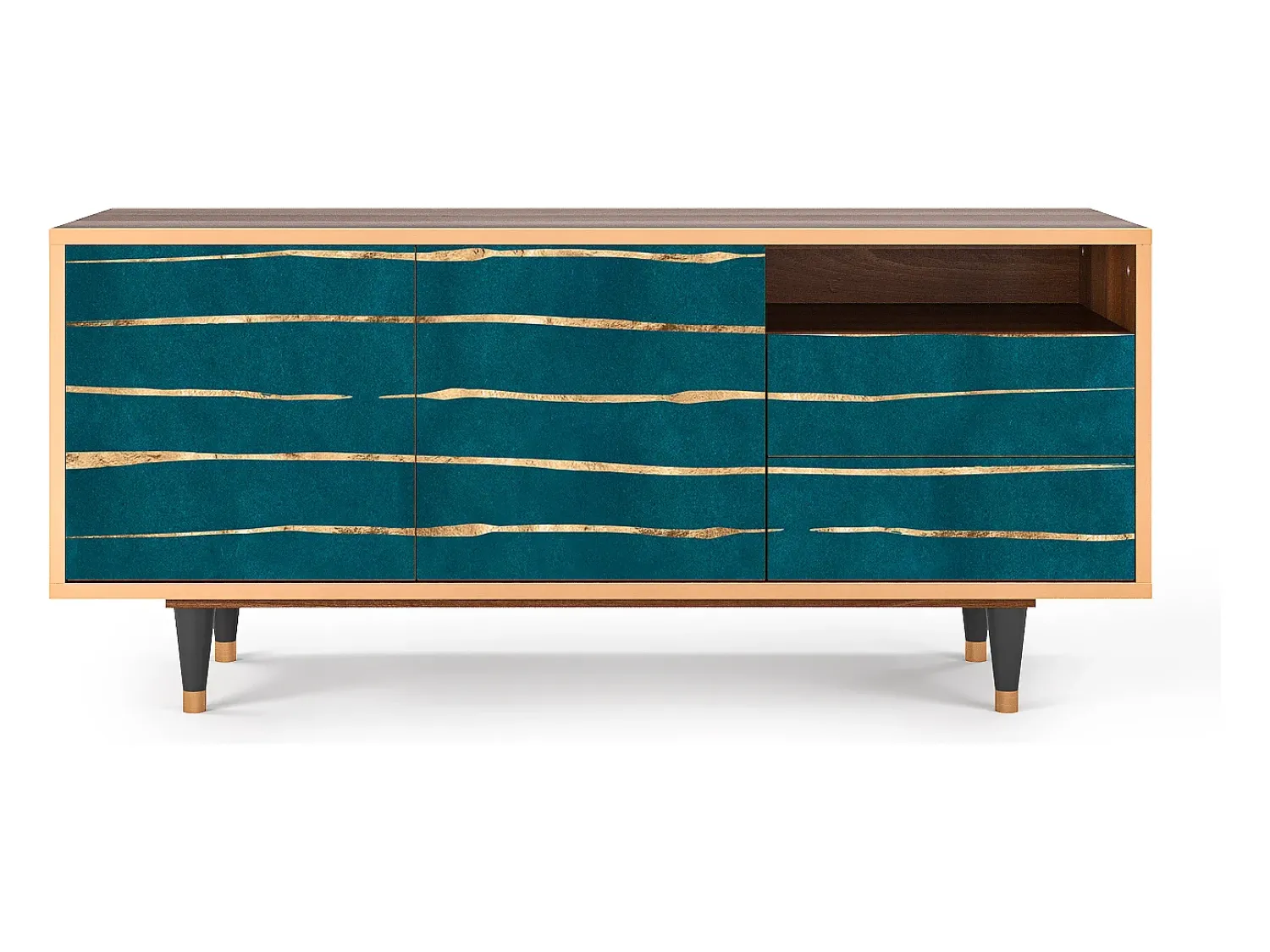 Mueble de TV - 125х56х41 cm - T7 - Ocean Drive, Nogueira^ Móvel De Tv