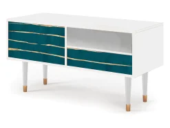 Discount Mueble de TV - 115х59х48 cm - T3 - Ocean Drive, Branco Bege