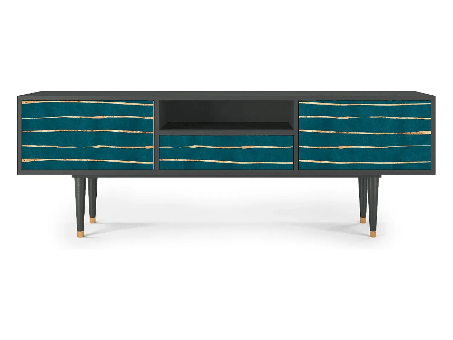Mueble de TV - 170х59х41 cm - T6 - Ocean Drive, Antracite Cinza antracite