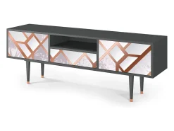 Móvel De Tv* Mueble de TV - 170х59х41 cm - T6 - Pastel Fairytale, Antracite Cinza antracite