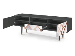 Móvel De Tv* Mueble de TV - 170х59х41 cm - T6 - Pastel Fairytale, Antracite Cinza antracite