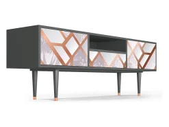 Móvel De Tv* Mueble de TV - 170х59х41 cm - T6 - Pastel Fairytale, Antracite Cinza antracite