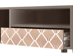 Móvel De Tv| Mueble de TV - 115х59х48 cm - T3 - Pastel Sunrise, Latte Bege