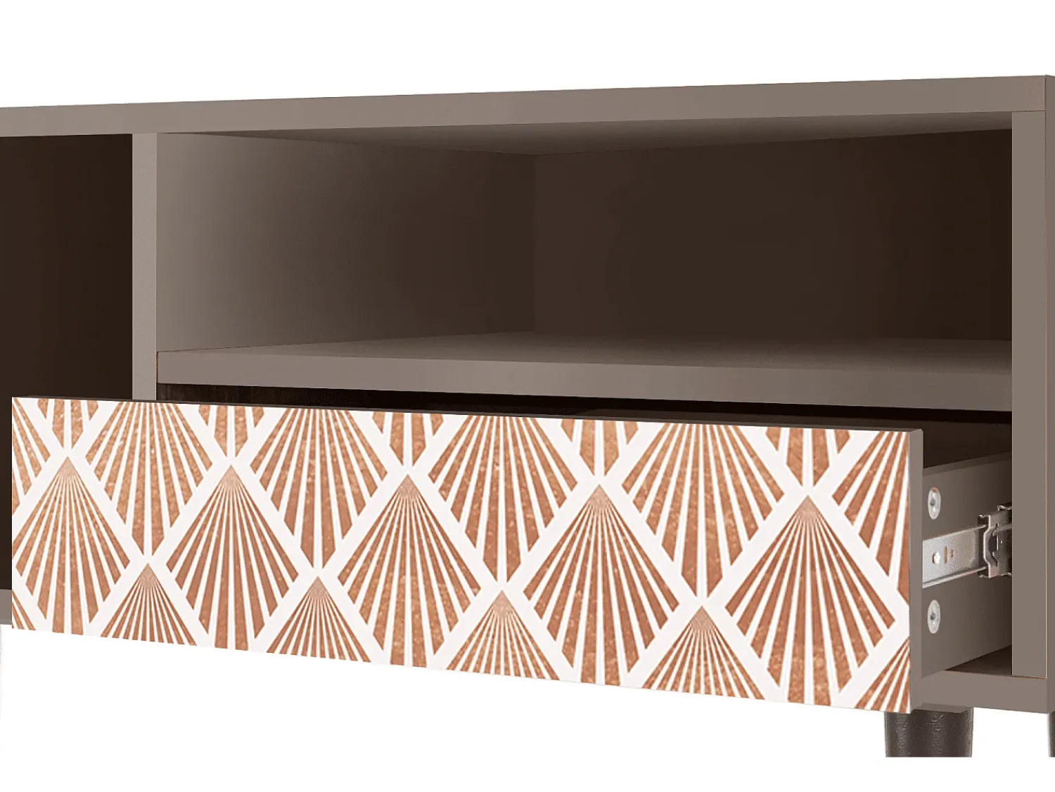 Móvel De Tv| Mueble de TV - 115х59х48 cm - T3 - Pastel Sunrise, Latte Bege