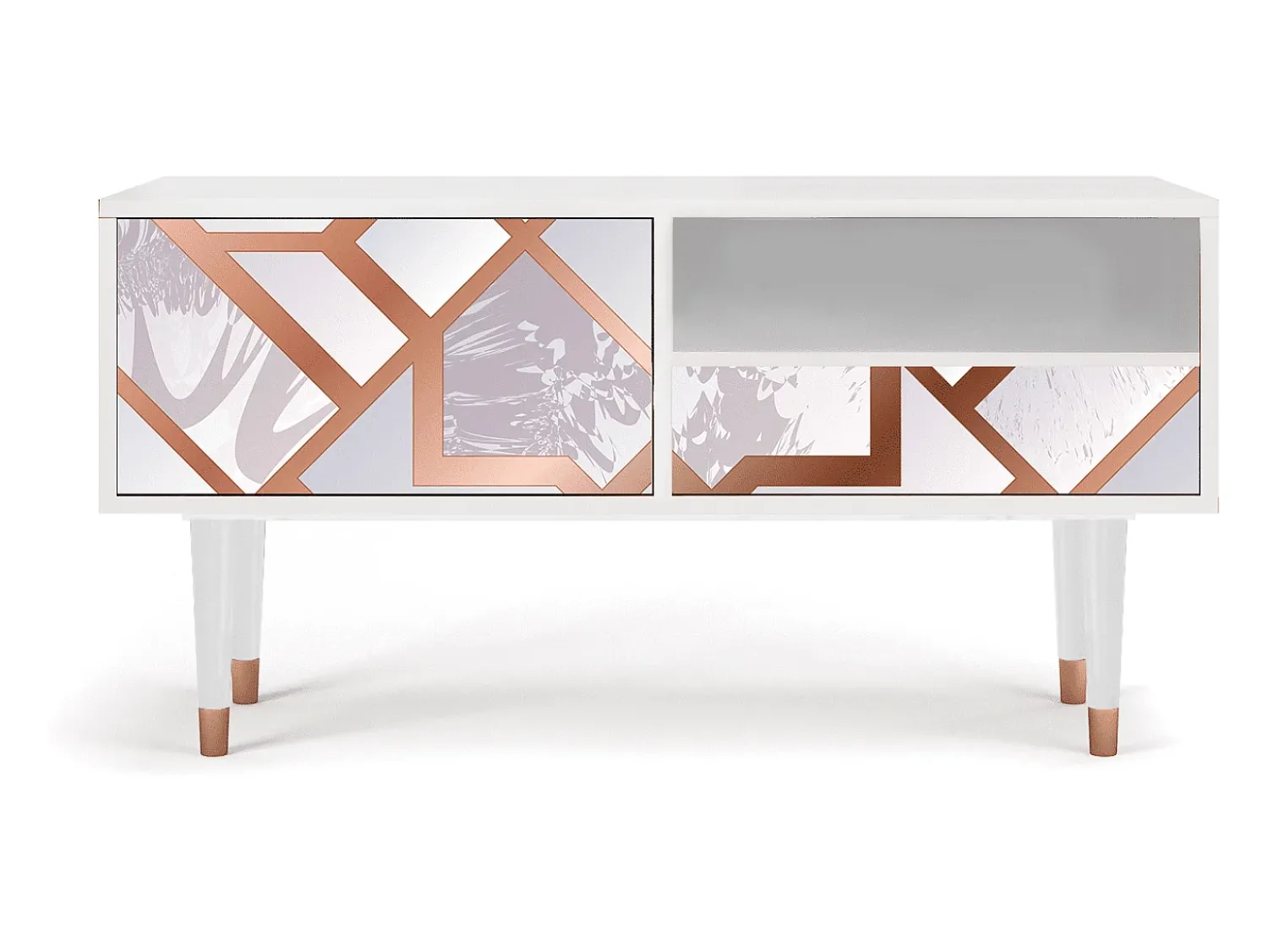 Discount Mueble de TV - 115х59х48 cm - T3 - Pastel Fairytale, Branco Bege