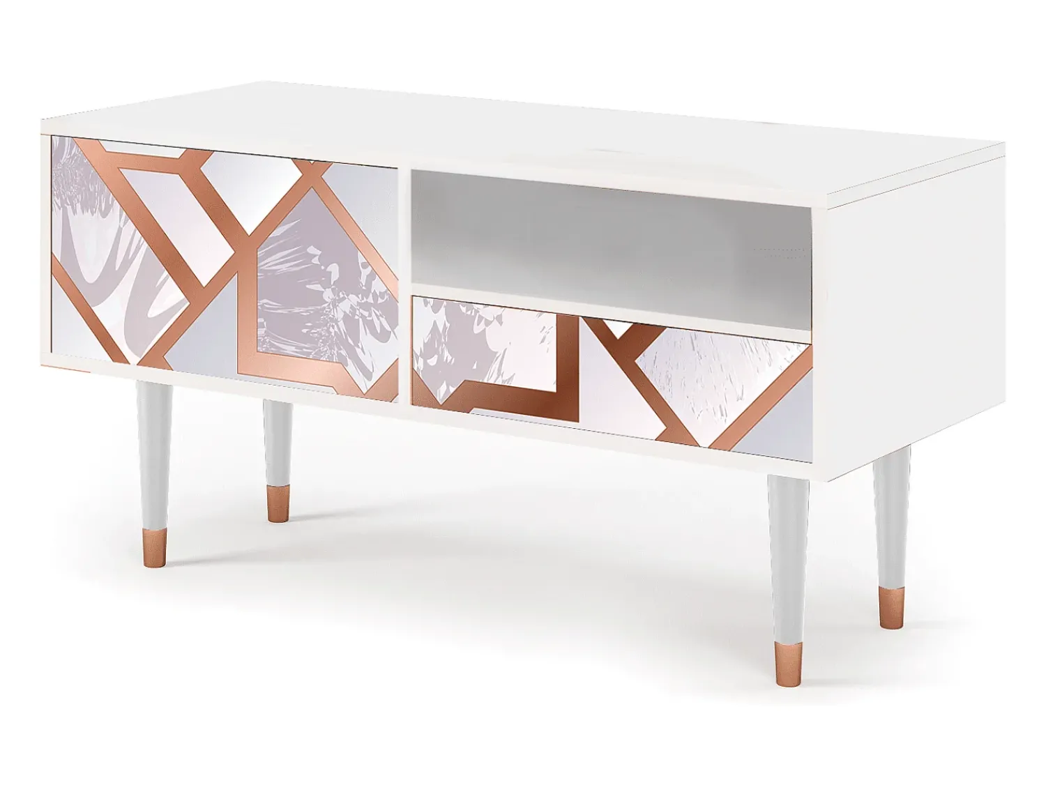 Discount Mueble de TV - 115х59х48 cm - T3 - Pastel Fairytale, Branco Bege