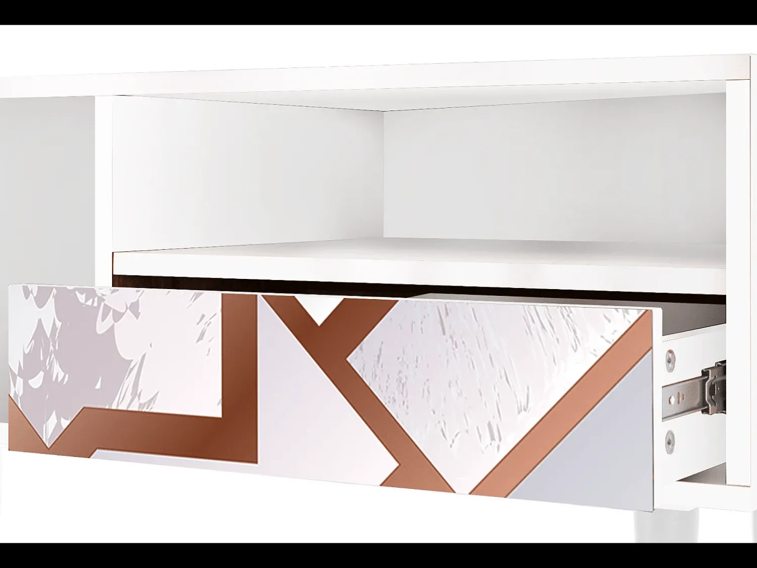 Discount Mueble de TV - 115х59х48 cm - T3 - Pastel Fairytale, Branco Bege