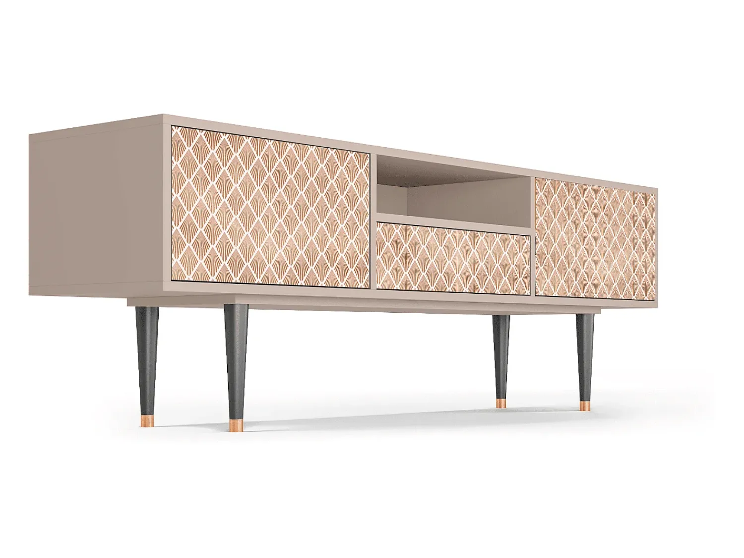 Móvel De Tv* Mueble de TV - 170х59х41 cm - T6 - Pastel Sunrise, Latte Bege