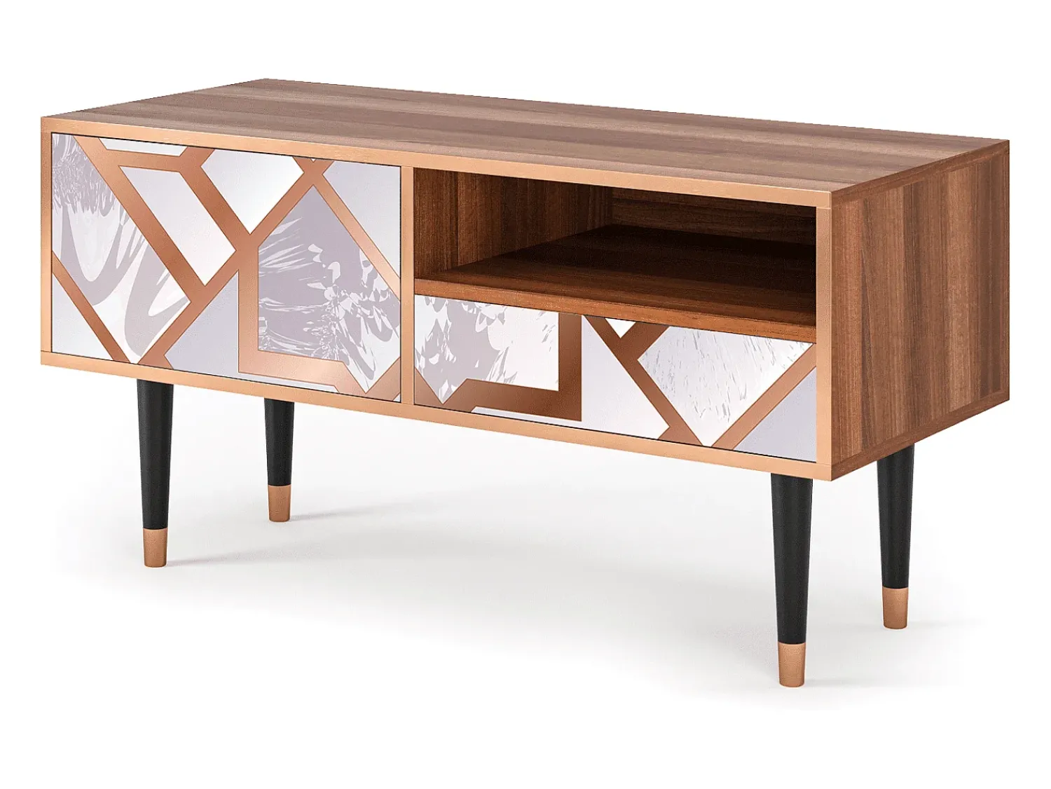 Móvel De Tv* Mueble de TV - 115х59х48 cm - T3 - Pastel Fairytale, Nogueira Castanho