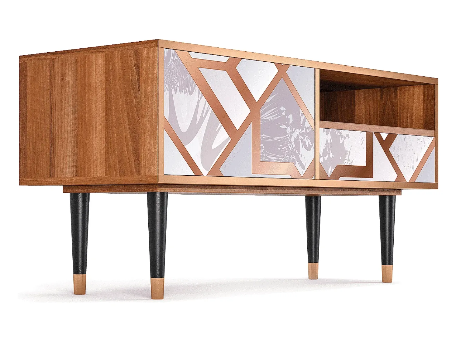 Móvel De Tv* Mueble de TV - 115х59х48 cm - T3 - Pastel Fairytale, Nogueira Castanho