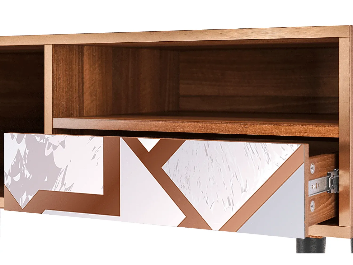 Móvel De Tv* Mueble de TV - 115х59х48 cm - T3 - Pastel Fairytale, Nogueira Castanho